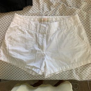 J. Crew White Chino Shorts. Size 6 & 4